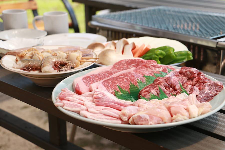 国産牛と海鮮を中心にしたBBQ食材セット（2人前）